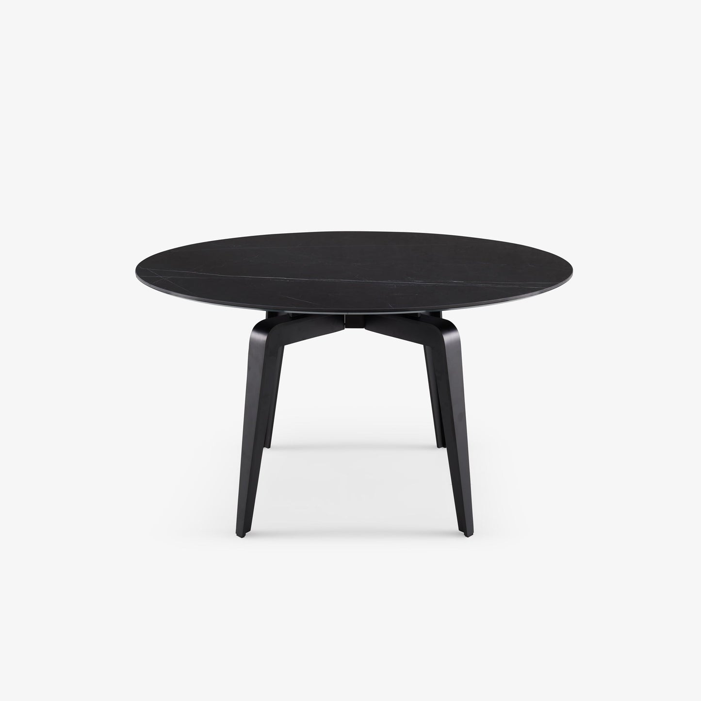 ODESSA - Round table with marble effect porcelain stoneware top.