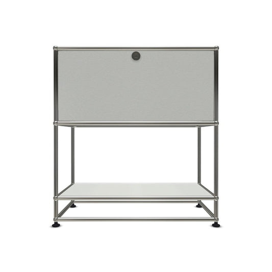 1x3 Modular Metal Highboard with 1 top door & 0-1 pannel [W750XD350XH(100+350+350)] by Usm #Light Gray [RAL 7035]