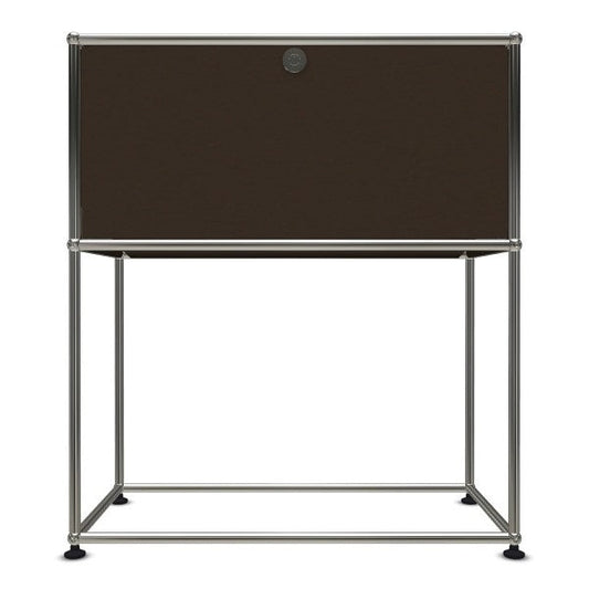 1x2 Modular Metal Sideboard with 1 top door & 0 pannel [W750XD350XH(500+350)] by Usm #USM Brown