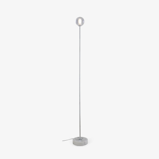CALOT - LED floor lamp with marble base and glass shade.