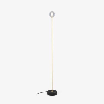 CALOT - LED floor lamp with marble base and glass shade.