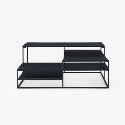 LOWLANDS - Low square steel coffee table.