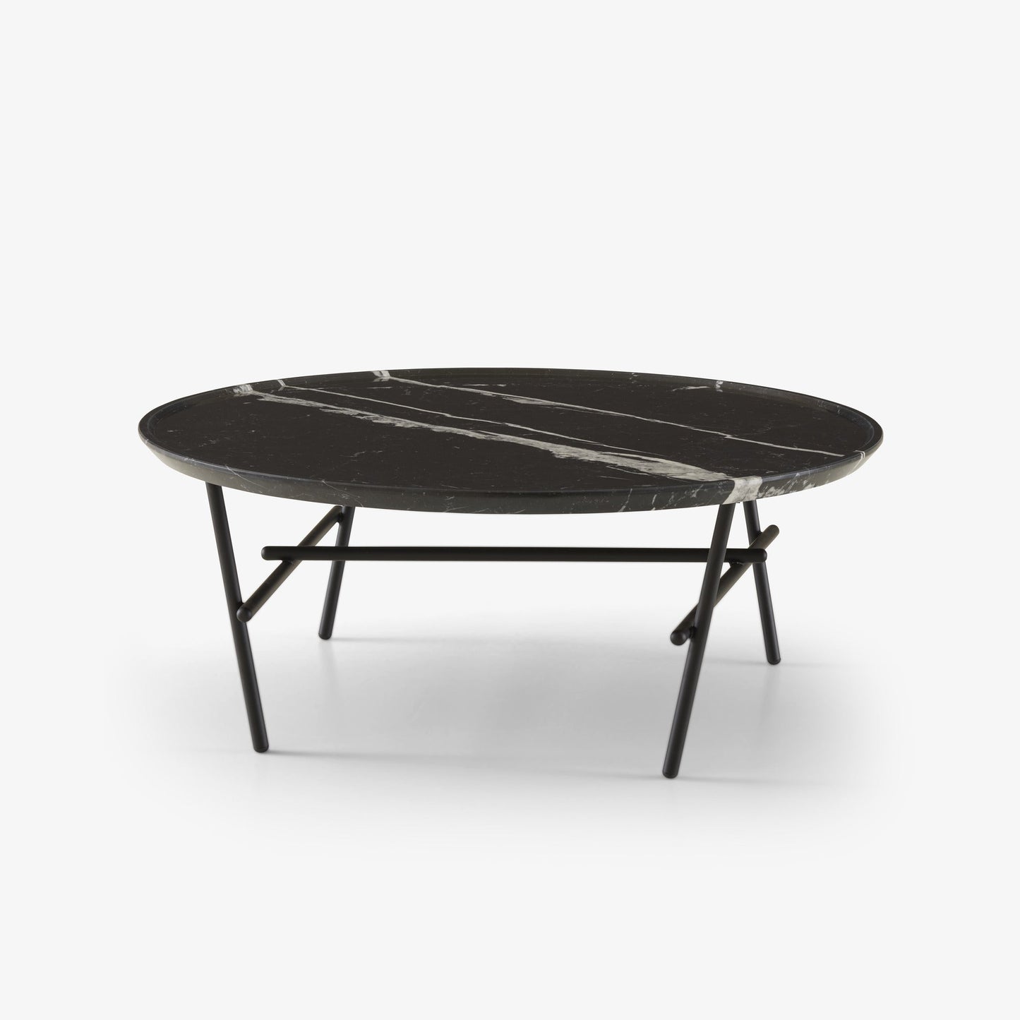 YURAGI - Low round marble coffee table.