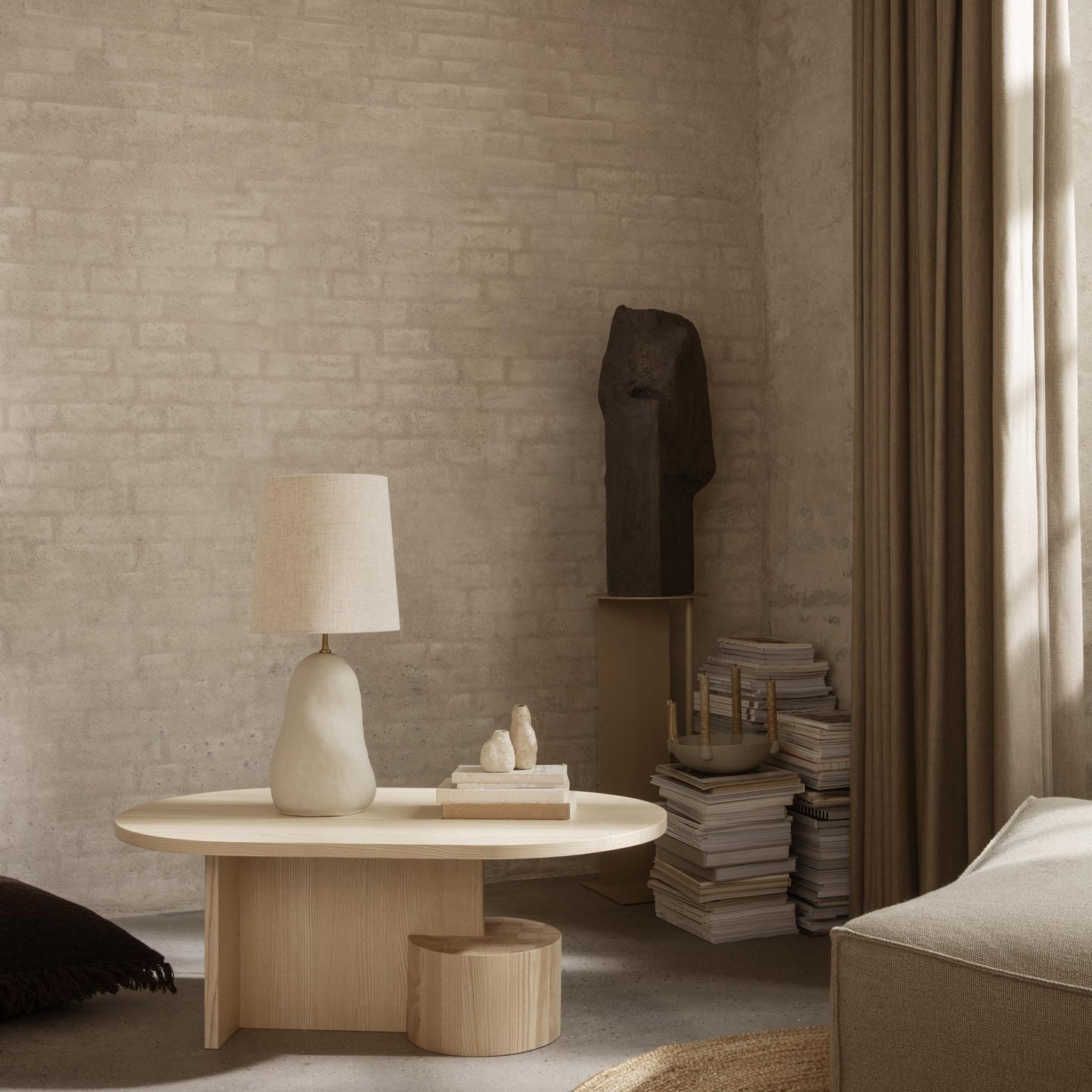 Ferm Living Hebe Table Lamp Medium White M. White Shade