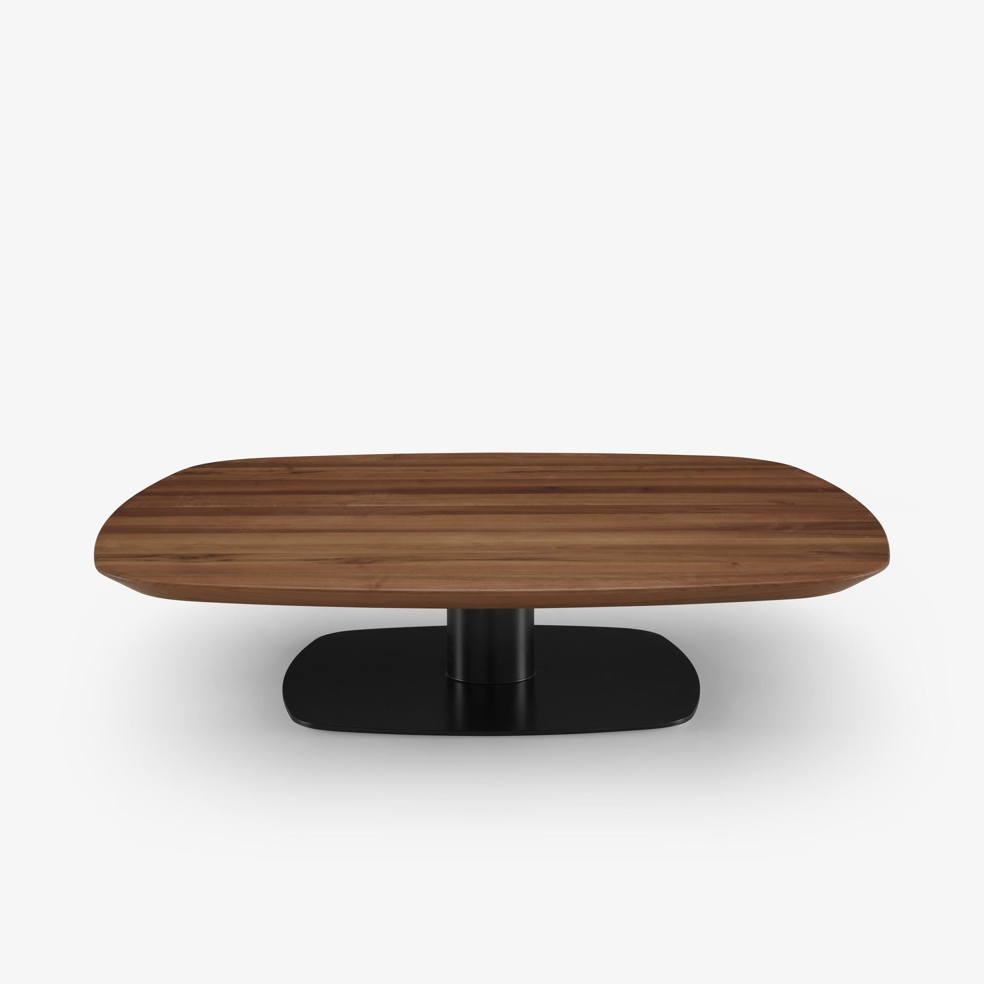 ALSTER - Low square walnut coffee table.