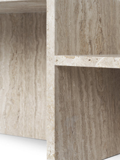 Distinct coffee table, travertine