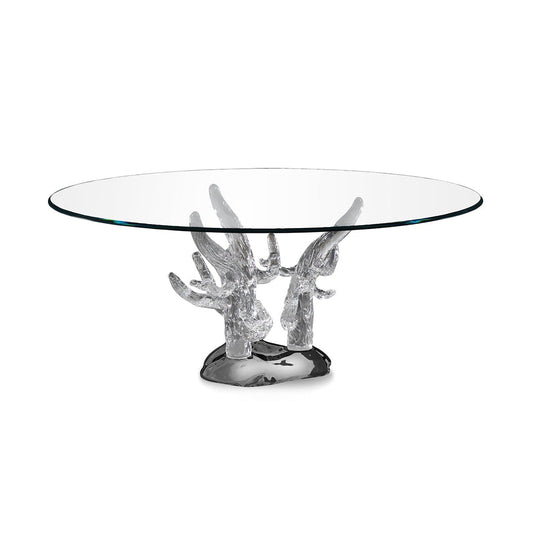 CORALLO 72 - Round glass table (Request Info)
