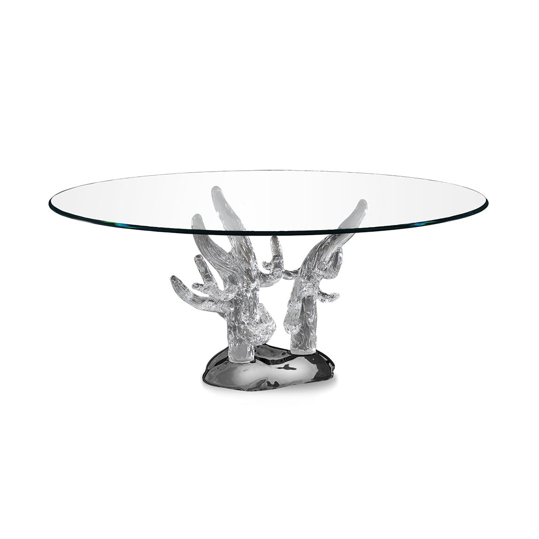 CORALLO 72 - Round glass table