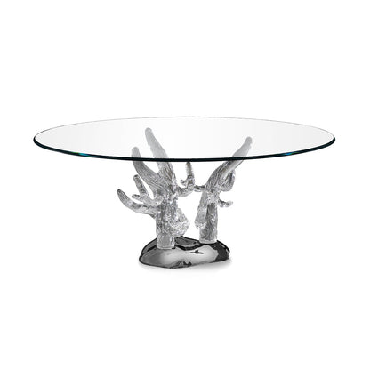CORALLO 72 - Round glass table