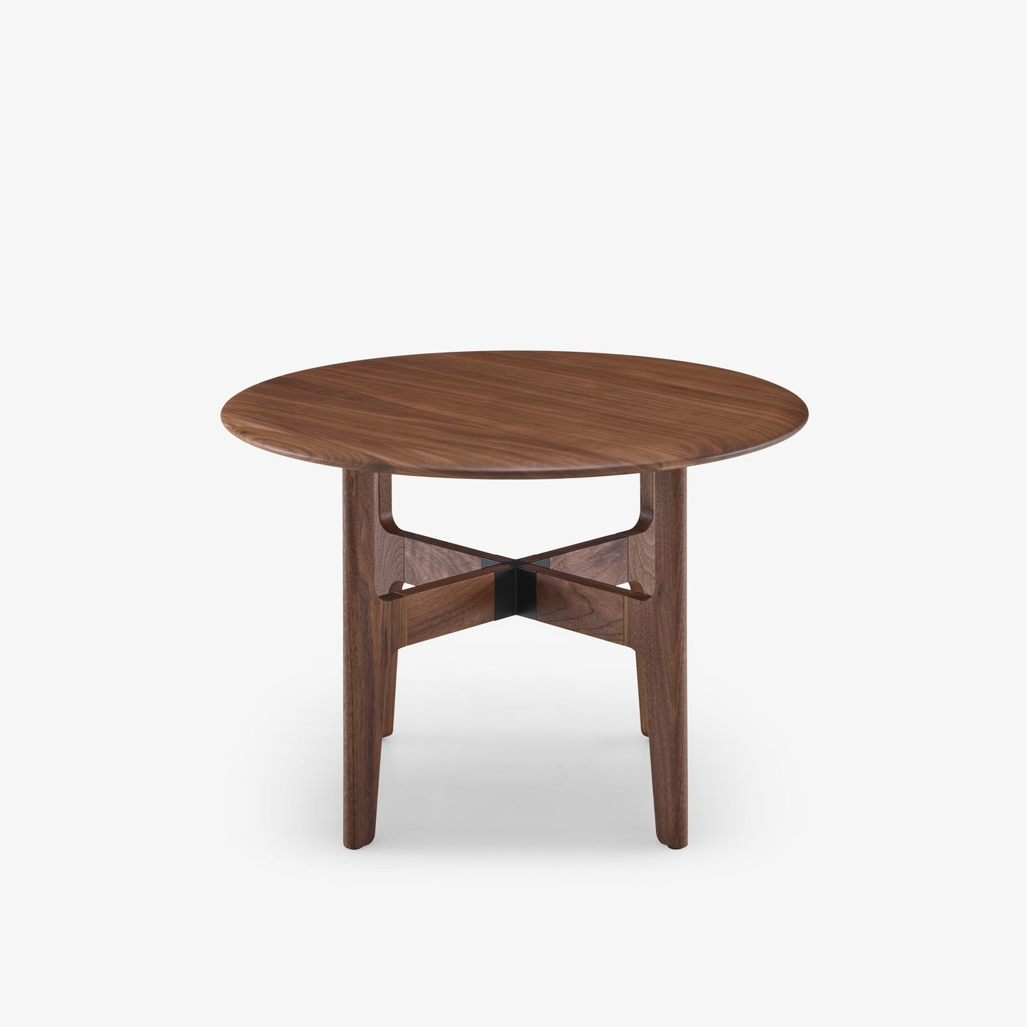 NODUM - Round solid wood coffee table.