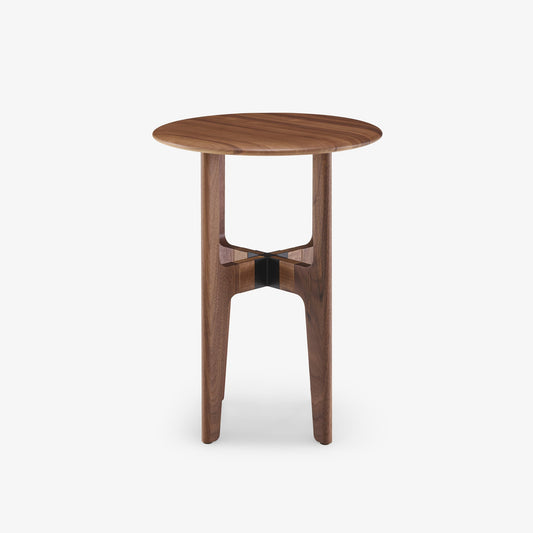 NODUM - Round solid wood coffee table.