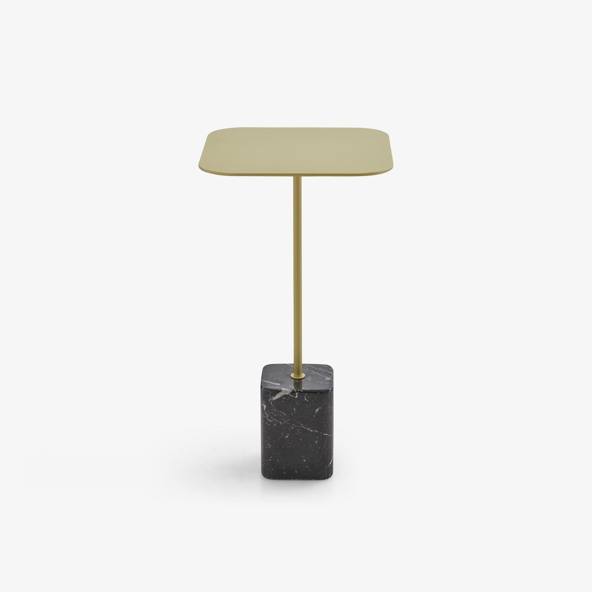 CUPIDON - Square steel high side table.