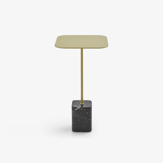 CUPIDON - Square steel high side table.