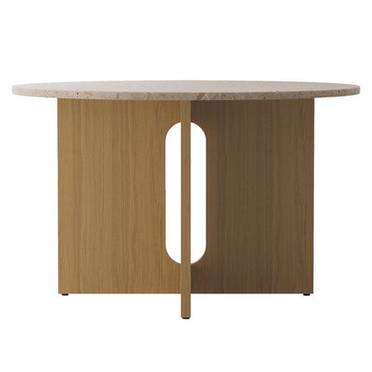 Androgyne dining table 120 cm by Audo Copenhagen #oak - Kunis Breccia stone #