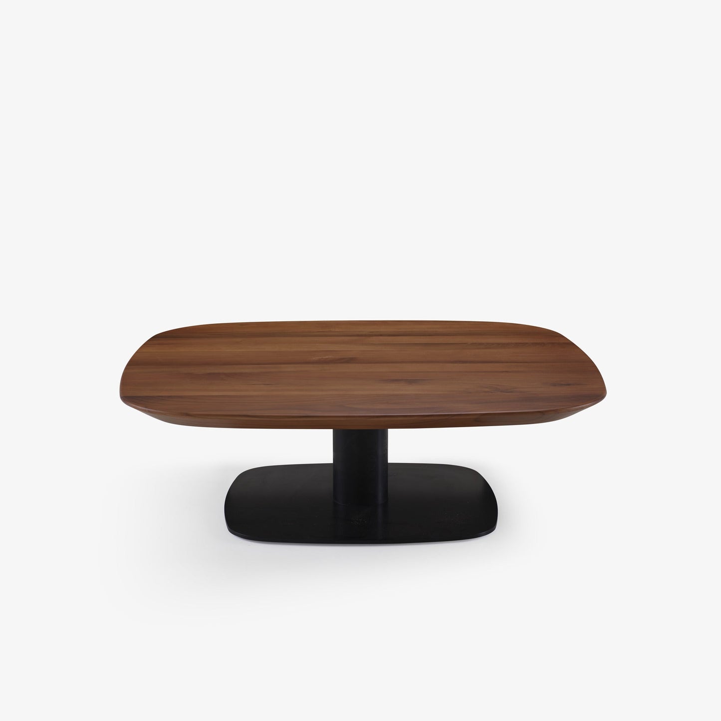 ALSTER - Low square walnut coffee table.