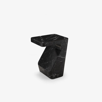 STUMP - Low rectangular Carrara marble coffee table.