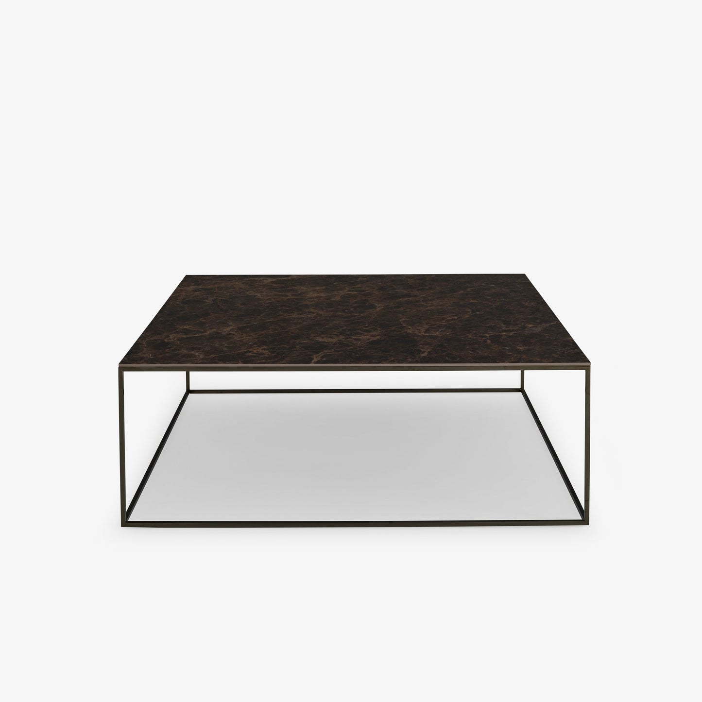 SPACE - Low square porcelain stoneware coffee table.