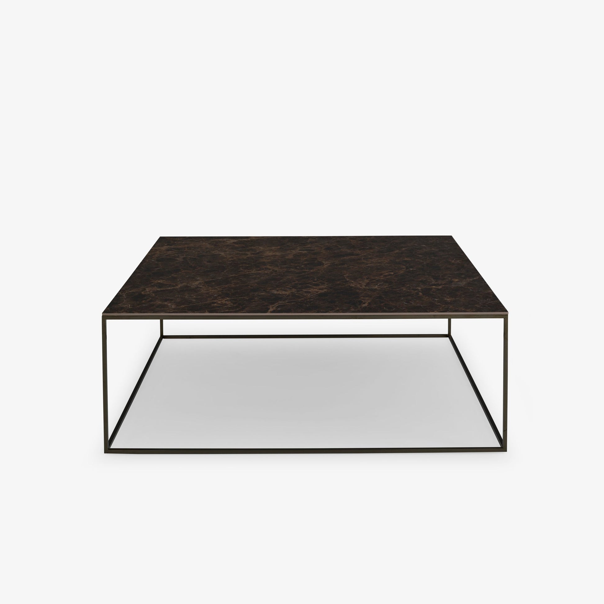 SPACE - Low square porcelain stoneware coffee table.