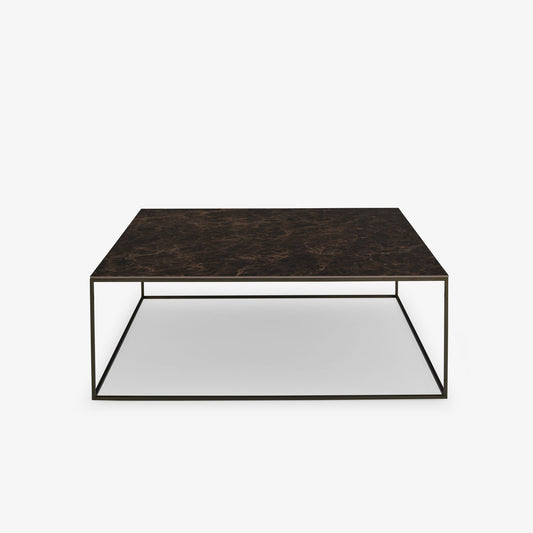 SPACE - Low square porcelain stoneware coffee table.