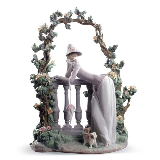 In The Balustrade Woman Sculpture by Lladró