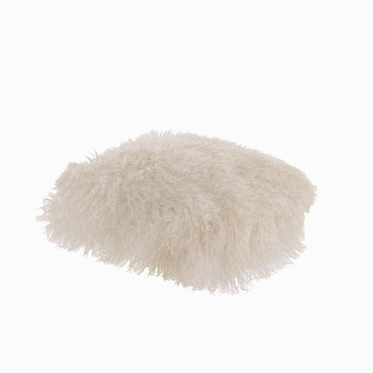 MIL - Solid-color square lambskin cushion