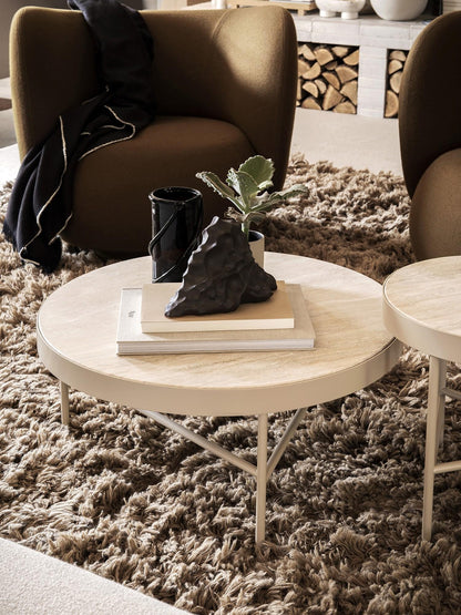 Ferm Living Travertine Coffee Table Large Cashmere