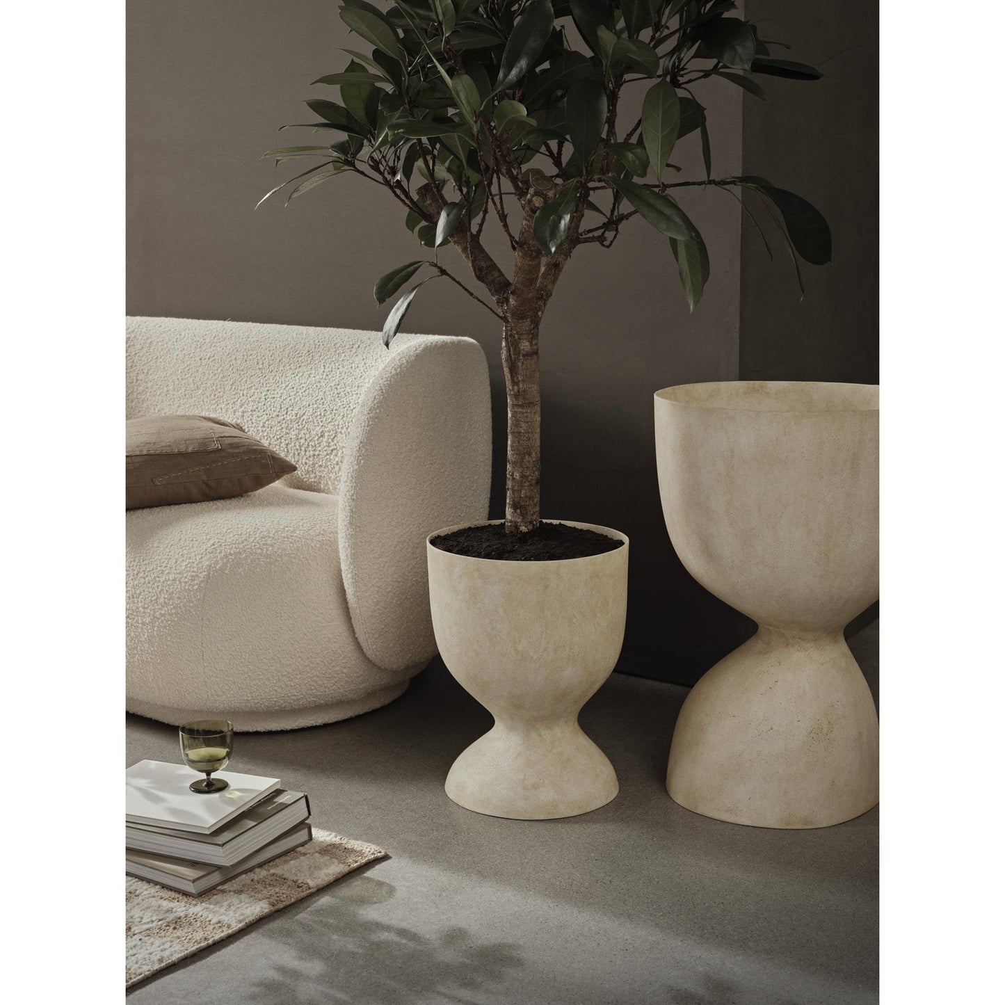 Ferm Living Evoke Pot H45 Warm Sand