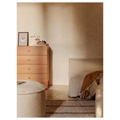 Ferm Living x Utzon Can Lis Aun Aun Cotton Pouf Ø40 Off White