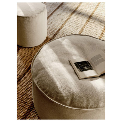 Ferm Living Aun Cotton Pouf Ø80 Off White