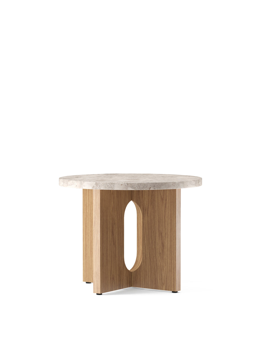 Androgyne side table, 50 cm, oak - Kunis Breccia
