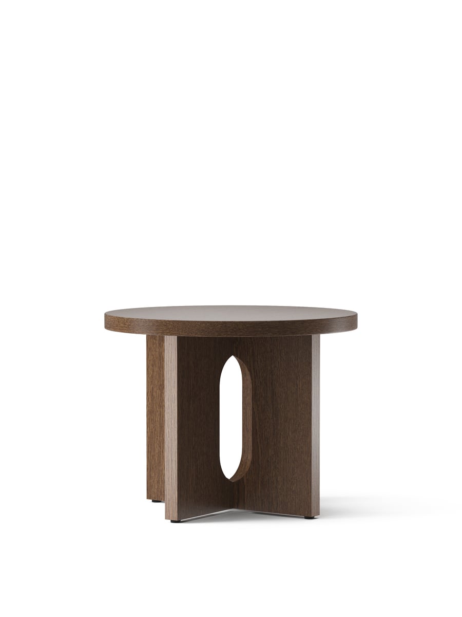 Androgyne side table, 50 cm, dark stained oak