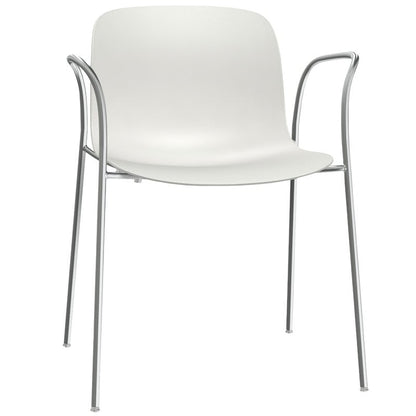 Troy chair with arms by Magis #white - chrome #