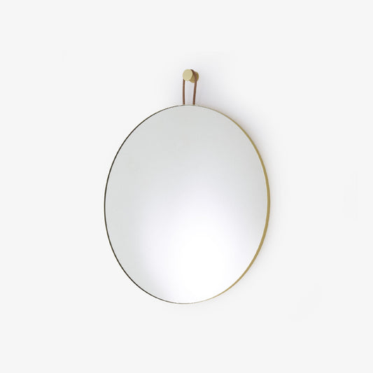 SPERL - Round framed wall-mounted glass and steel mirror.