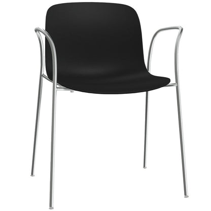 Troy chair with arms by Magis #black - chrome #
