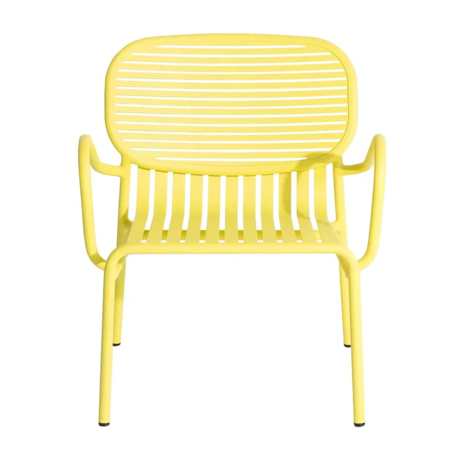 WEEK-END - Garden powder coated aluminium easy chair with armrests.