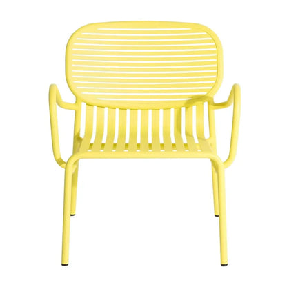 WEEK-END - Garden powder coated aluminium easy chair with armrests.