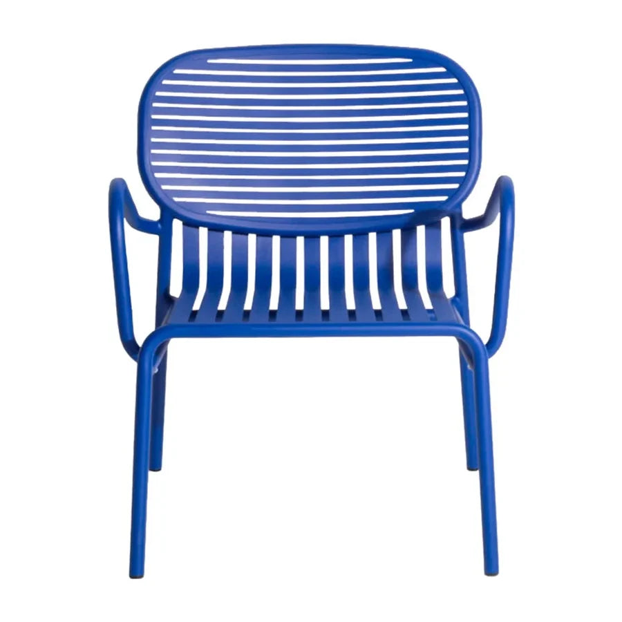 WEEK-END - Garden powder coated aluminium easy chair with armrests.