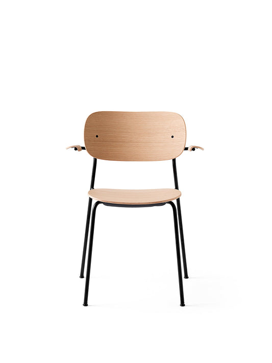 Co Dining Chair, With Armrest, Black, Veneer by Audo Copenhagen