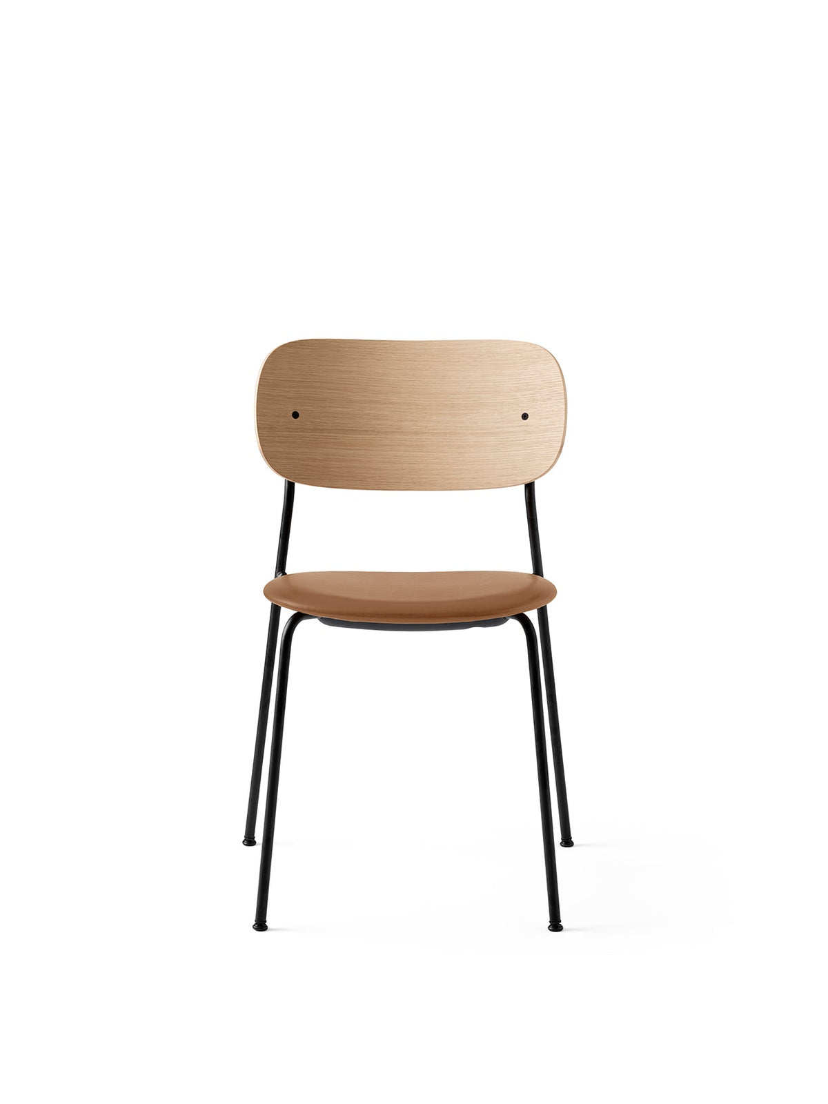 Co Dining Chair, Upholstered Seat, Black Frame by Audo Copenhagen