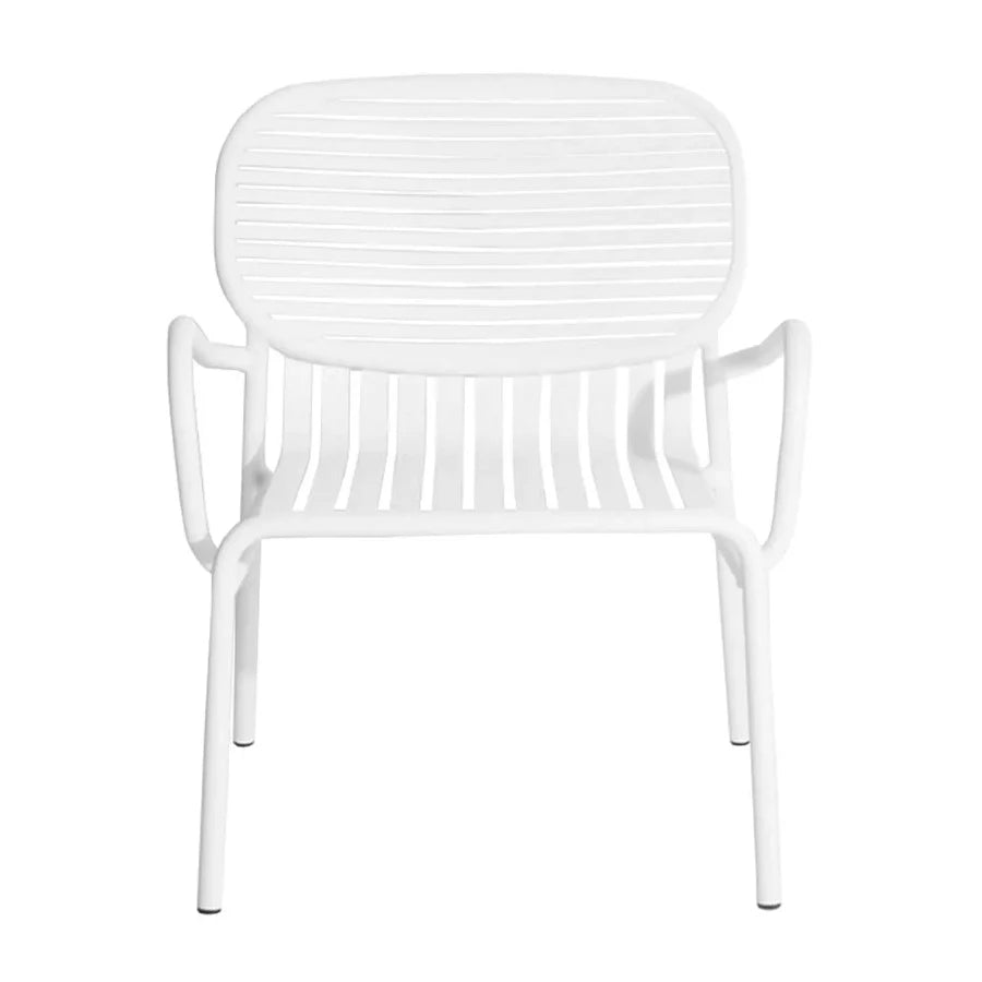 WEEK-END - Garden powder coated aluminium easy chair with armrests.