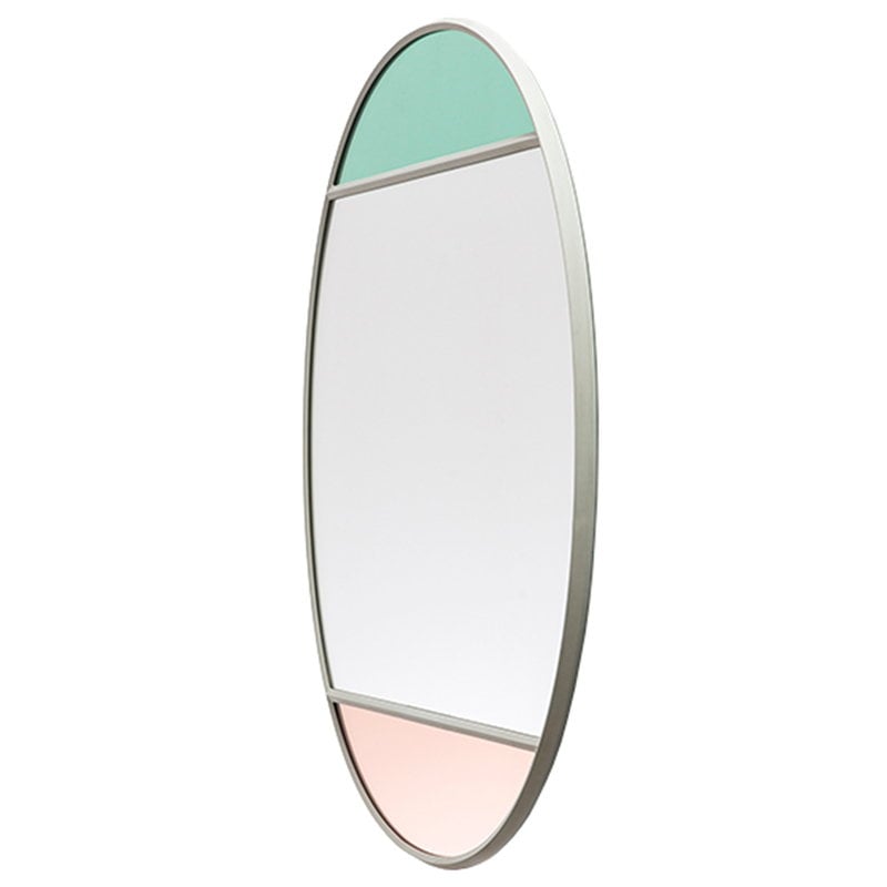Vitrail mirror by Magis #50 x 60 cm, oval, light grey #