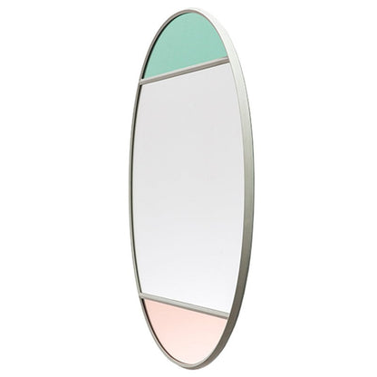 Vitrail mirror by Magis #50 x 60 cm, oval, light grey #