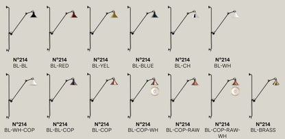 LAMPE GRAS N°214 - Wall lamp with swing arm