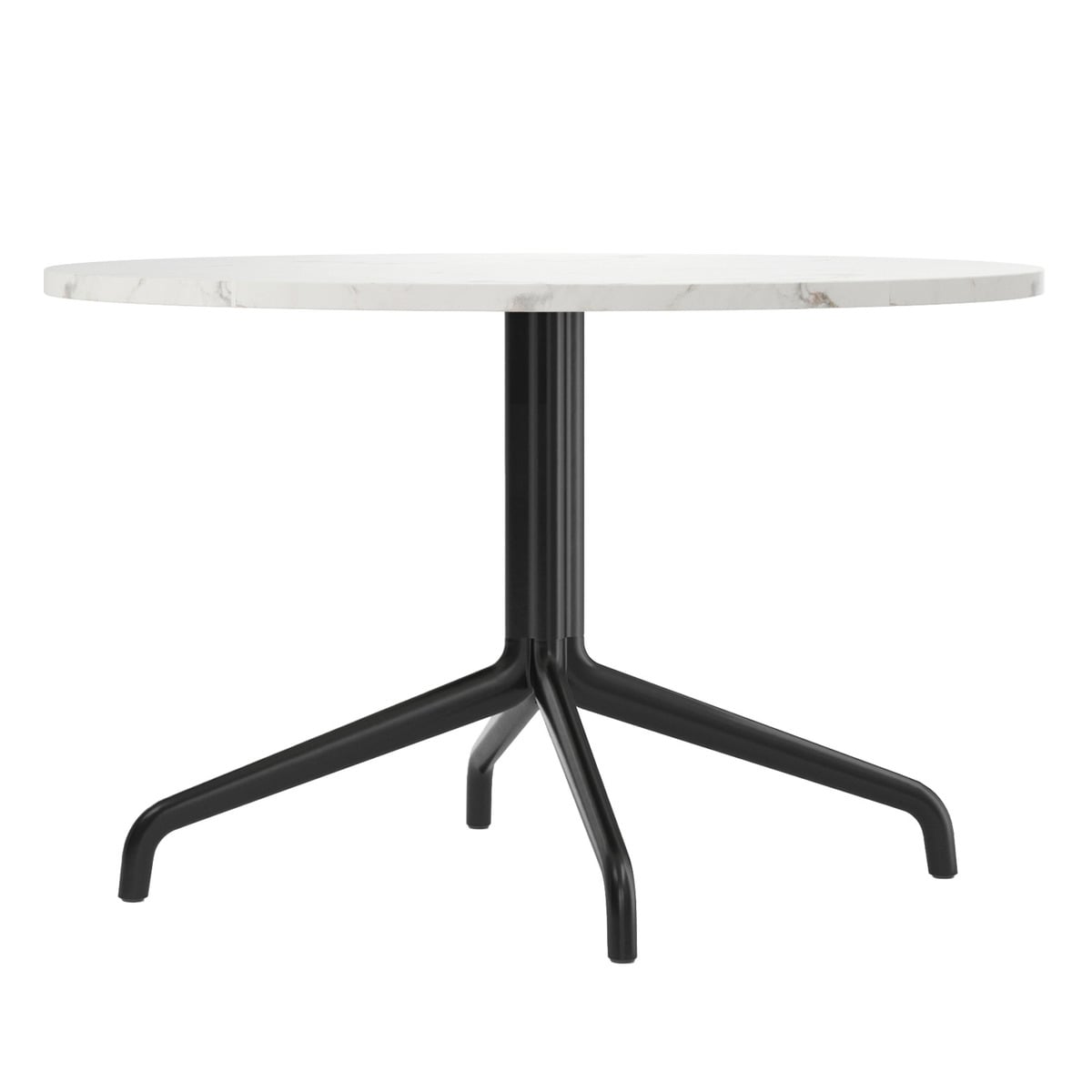 Harbour Column lounge table, 80 cm, black base - Estremoz marble