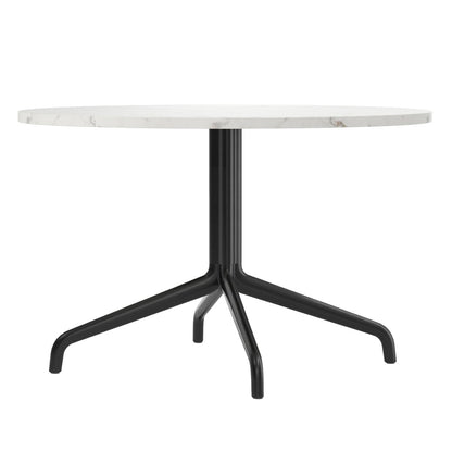 Harbour Column lounge table, 80 cm, black base - Estremoz marble