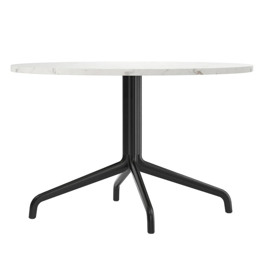 Harbour Column lounge table, 80 cm, black base - Estremoz marble