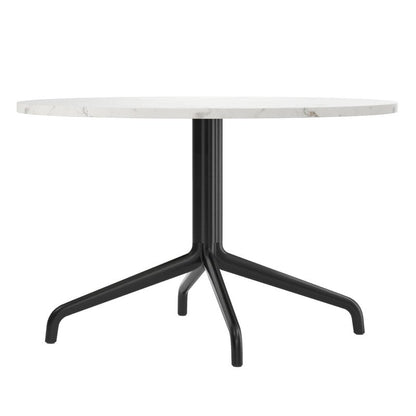 Harbour Column lounge table by Audo Copenhagen #80 cm, black base - Estremoz marble #