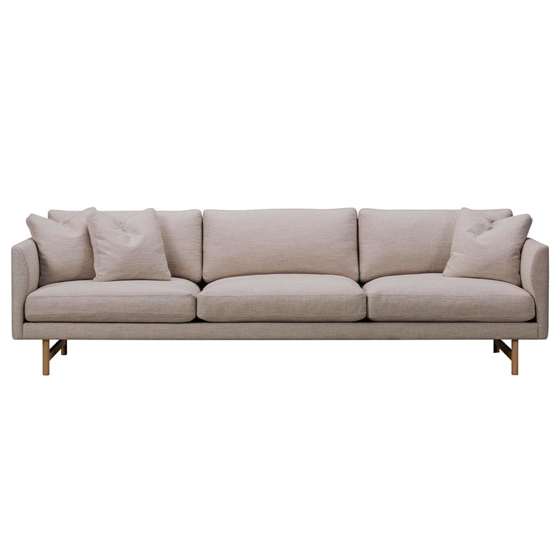 Calmo 80 sofa by Fredericia #3-seater, Ruskin 33 - smoked oak #