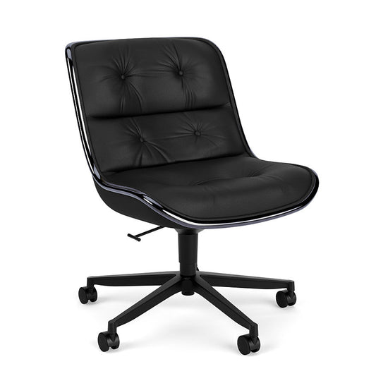 Pollock - leather office chair with 5-spoke base.