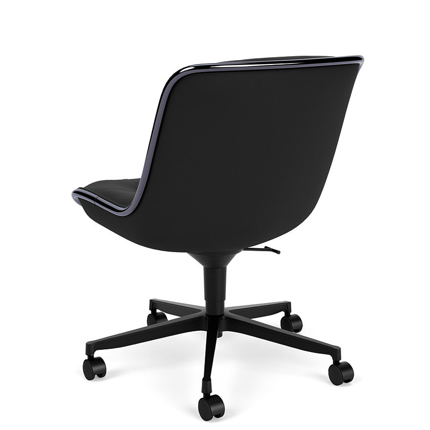 Pollock - leather office chair with 5-spoke base.